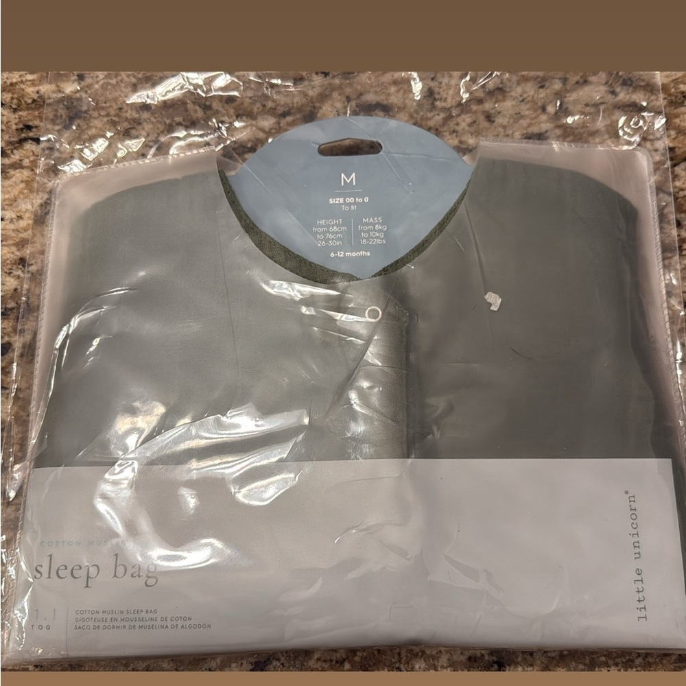 Little Unicorn Sleep Bag in Green - Medium